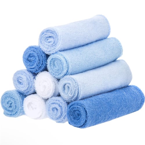 Soft Terry Washcloth Set, Pack of 10, color: Blue