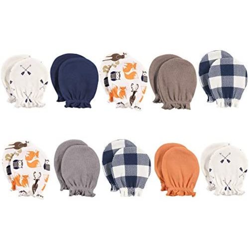 Hudson Baby Unisex Baby Cotton Scratch Mittens
