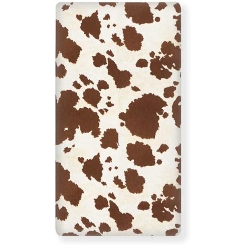 Cow Print Baby Crib Sheets Neutral Breathable Bedding Sets for Cribs Fitted Removable Mattress Cover for Boys Safe and Breathable Nursery Decor Home Accessories