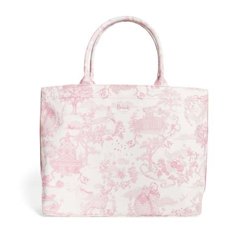 Harrods Medium Toile Print Tote Bag