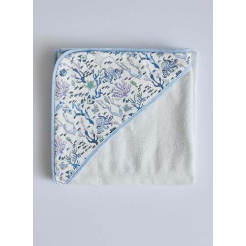 Hooded Bath Towel-Coral Reef