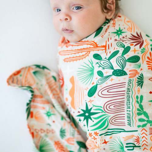 The Forever Swaddle Blanket | Desert Cactus Vibes | "Mama, I Wished for You" | Raising Mama