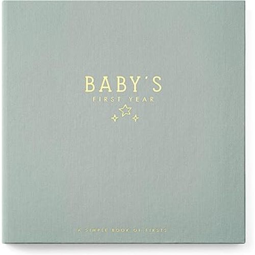 Lucy Darling Baby Memory Book, Luxury Baby First Year Book & Photo Album for Baby Boy/Girl, Keepsake Baby Books & Journals, Gender Neutral Memories & Milestone Book, Pregnancy Gift - Celestial Skies