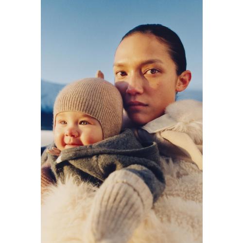 WOOL AND CASHMERE HAT - Tan marl | ZARA United States