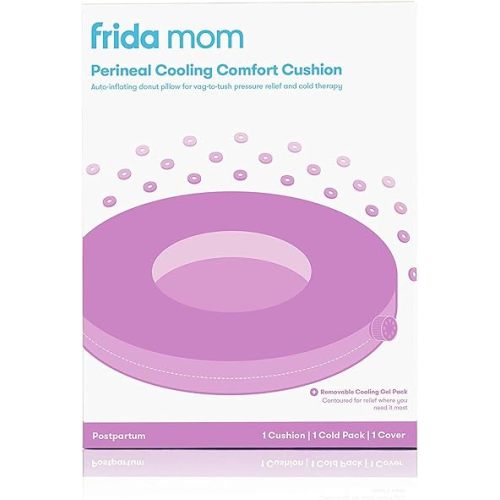 Frida Mom Donut Pillow Perineal Comfort Cushion with Cold Pack for Pain Relief, Postpartum Essentials