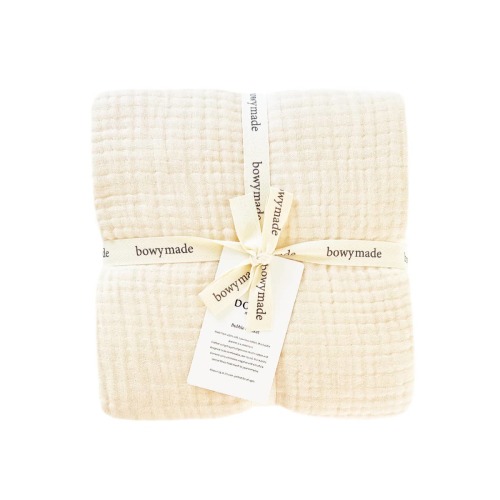 Bowy Made Muslin Bubble Blanket - Cream