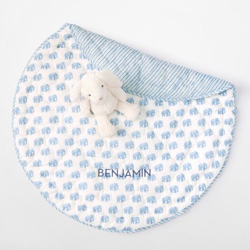 Block Print Quilted Play Mat