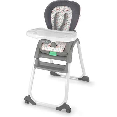 Ingenuity Full Course 6-in-1 High Chair - Baby to 5 Years Old, 6 Convertible Modes, 2 Dishwasher Safe Trays - Milly