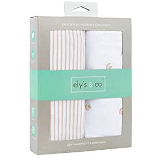 Amazon.com : Pack and Play Sheet 2 Pack - Pack and Play Sheets Fitted with 100% Jersey Cotton - Pack N Play Mattress Sheets for Boys and Girls, Newborn Essentials (Pink Tulips & Stripes) : Baby