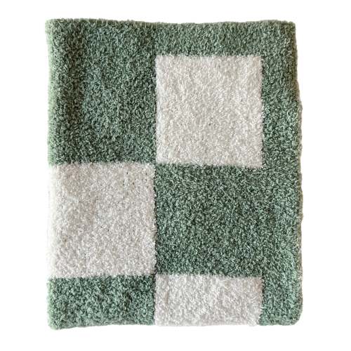 Checker Mini Blanket, Sage