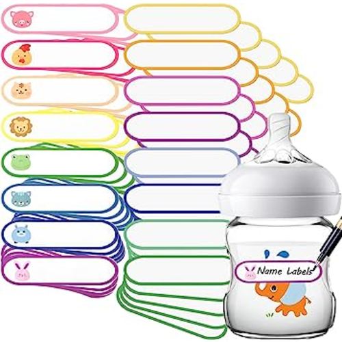 Baby Bottle Labels for Daycare Supplies, 72 PCS Waterproof Daycare Labels  School Name Labels Stickers for Kids Stuff Self Laminating, Dishwasher  Safe