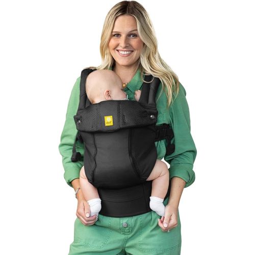 LÍLLÉbaby Complete All Seasons Ergonomic 6-in-1 Baby Carrier Newborn to Toddler - with Lumbar Support - for Children 7-45 Pounds - 360 Degree Baby Wearing - Inward & Outward Facing - Charcoal/Silver