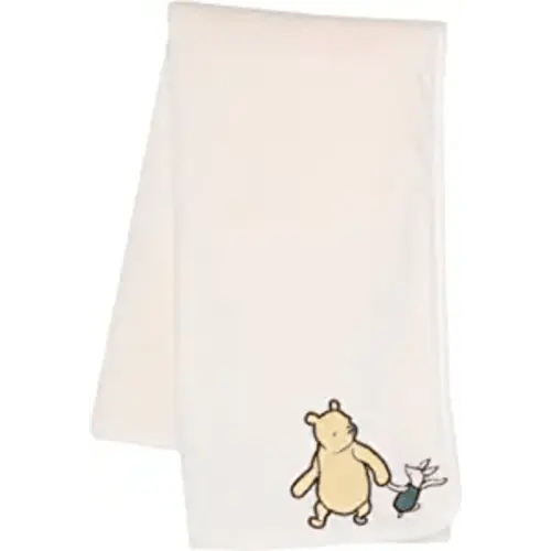 Lambs & Ivy Disney Baby Storytime Pooh Ultra Soft Fleece Baby Blanket - Cream