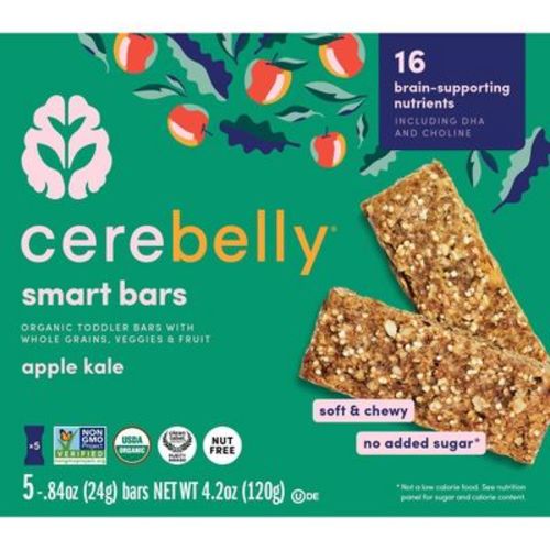 Cerebelly Organic Apple Kale Smart Snack Bars - 4.2oz/5pk