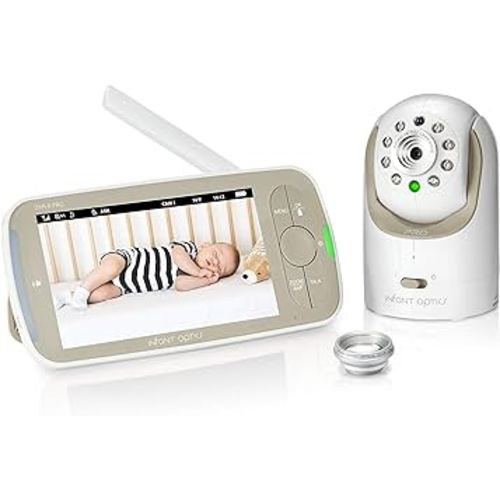Infant Optics DXR-8 PRO Video Baby Monitor, 720P HD Resolution 5" Display, Patent-Pending A.N.R. (Active Noise Reduction), Pan Tilt Zoom, and Interchangeable Lenses