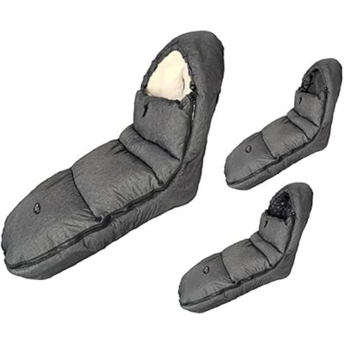 CozyMe Stroller Footmuff - Adjustable Winter Stroller Blanket Evolution for Toddler, Multi Purpose Fleece Lined Warm Hooded Bunting Bag for Baby, Water Repellent | (6M - 4T)