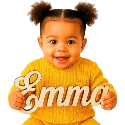 Wooden Name Signs for Nursery Custom Baby Name Sign for Wall Name Signs Personalized Custom Name Sign for Nursery Name Wall Decor Personalized Name signs for Kids Room (Single Name Sign)