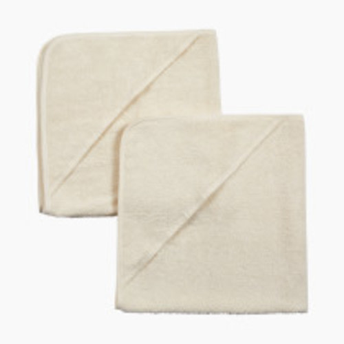 Tiny Kind Organic Hooded Towel (2 Pack) - Antique White, 0-24 M