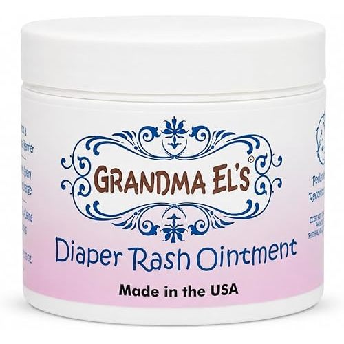 Grandma El’s Diaper Rash Ointment – Gentle Protection & Relief for Baby’s Delicate Skin – Pediatrician-Approved Moisturizing Barrier – Safe for Cloth & Disposable Diapers – 3.75 oz Jar