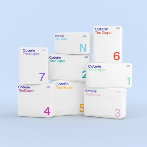 Coterie Ultra Soft Diapers, Monthly Supply - Newborn, 186 Count