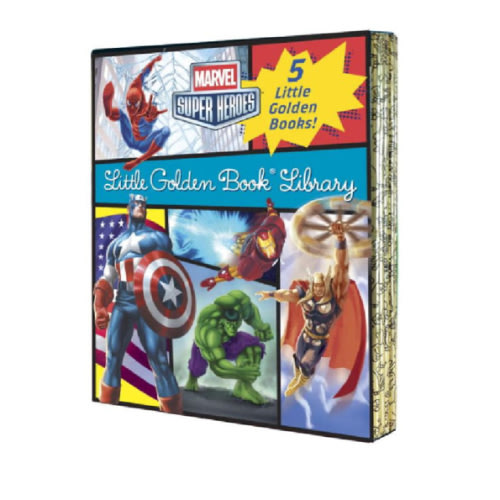 Marvel Super Heroes Little Golden Book Library: 5-Book Boxed Set: Spider-Man, Hulk, Iron Man, Captain America, The Avengers by Various, Golden Books, Hardcover | Barnes & Noble®