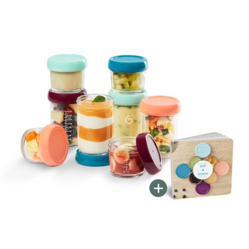 Babymoov Glass Babybowls Eco-Friendly and Durable Containers to Store, Reheat, and Transport Baby's Meals