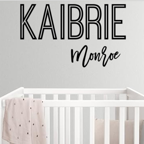 First and Middle Name Signs for Nursery Wooden Name Signs for Kids Room Personalized Name Sign