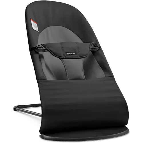 BabyBjörn Bouncer Balance Soft, Cotton, Black/Dark Gray