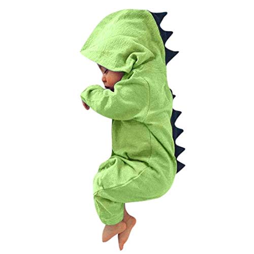 Noubeau Interesting Infant Baby Kids Cartoon Dinosaur Hooded Romper Jumpsuit Layette Sets Clothes