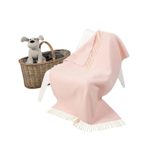 Pink Herringbone Baby Blanket