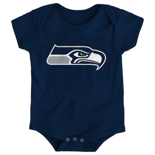Newborn & Infant Seattle Seahawks College Navy Team Logo Bodysuit