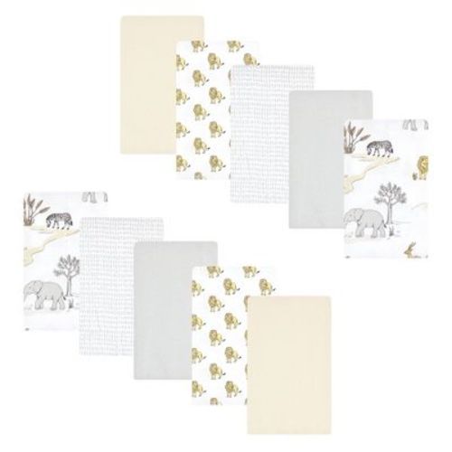 Luvable Friends Hudson Baby Flannel Burp Cloths 10pk Set