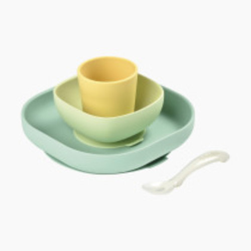 Beaba Silicone Suction Meal Set (Pack of 4) - Pastel