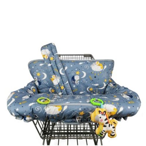 Shopping Cart Cover for Baby Cotton High Chair Cover, Reversible, Machine Washable for Infant, Toddler, Boy or Girl (Grey Arrow Print)