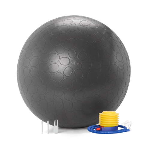 Athletic Works 75cm Exercise Yoga Ball, Anti Burst Free Air Pump for Fitness, Balance and Gym Workout