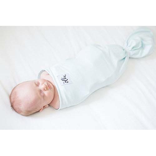 The Ollie Swaddle (Sky) - Helps to Reduce The Moro (Startle) Reflex - Made from a Custom Designed Moisture-Wicking Material-No overheating-Size Adjustable for All Months of Babies