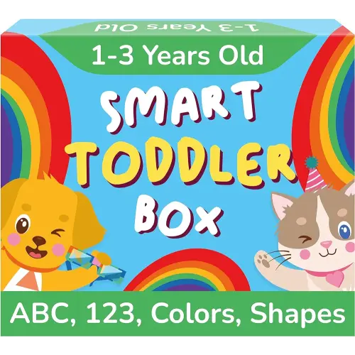 TOYVENTIVE Educational Books, Flash Cards, and Puzzles - Birthday Gifts for 1, 2, 3, and 4 Year Old Boys, Toddler Learning Toys and Activities