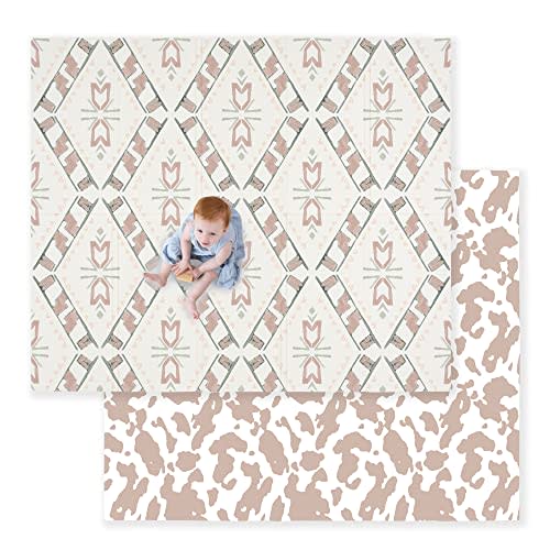 JumpOff Jo - Large Foldable Baby Play Mat, Safe Foam Playmat for Tummy Time, Play Pens & Toddlers, Waterproof, BPA-Free, Double-Sided Design (70" x 59") - Westbound