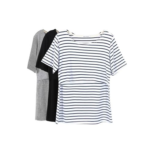 Smallshow Women's Maternity Nursing Tops Short Sleeve Breastfeeding Clothes