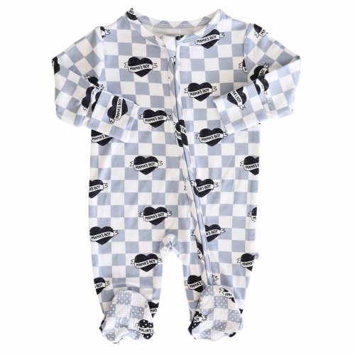 NB Mama's Boy Zipper Footie
