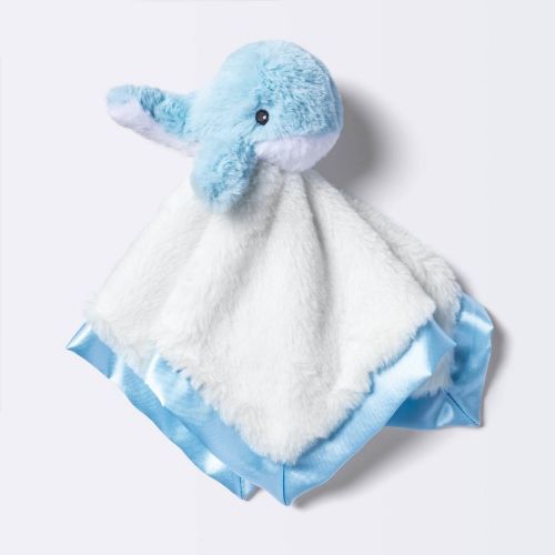 Blue Whale Security Blanket Crib Toy