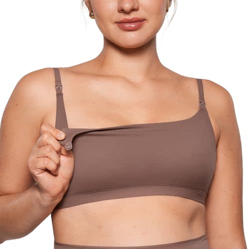 INLYRIC Women's Inbarely Soft Nursing Bras Unlined Bralettes Maternity Bra for Breastfeeding Unpadded Comfy Sleep Seamless