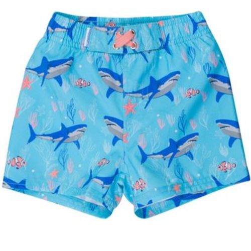 RuggedButts Baby Boys UPF50+ Swim Trunks - Beach Bound, 6-12m