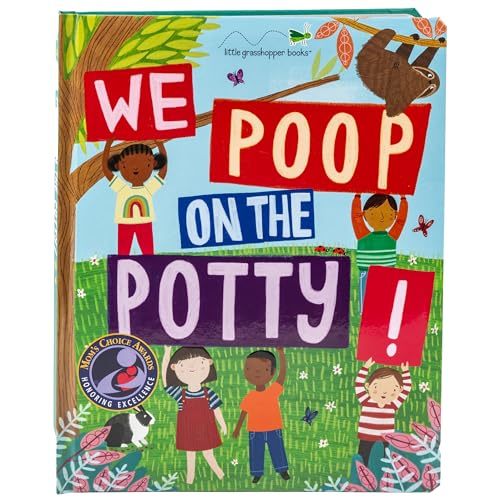 We Poop on the Potty!: Funny Potty Training Book for Toddlers | Mom's Choice Gold Award Winner | Teaches Bathroom Habits with Animals & Humor | Large Padded Board Book Gift for Boys & Girls
