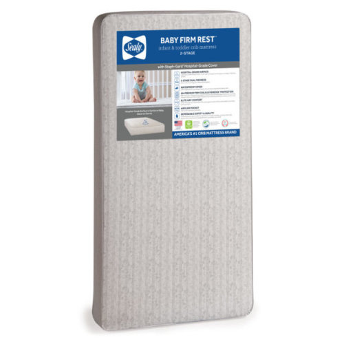 Sealy Baby Firm Rest Antibacterial Waterproof Baby Crib and Toddler Mattress
