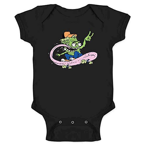 Pop Threads Skateboard Monster Retro Cool Funny Infant Baby Boy Girl Bodysuit