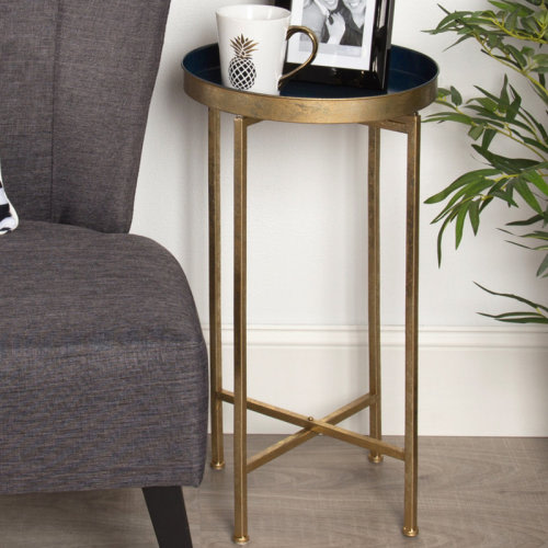 Willa Arlo™ Interiors Ekta Tray Top Cross Legs End Table & Reviews | Wayfair