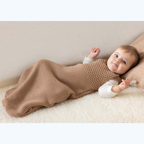 DISANA Knitted Organic Merino Wool Sleeveless Sleeping Bag for Baby – Danish Woolen Delight