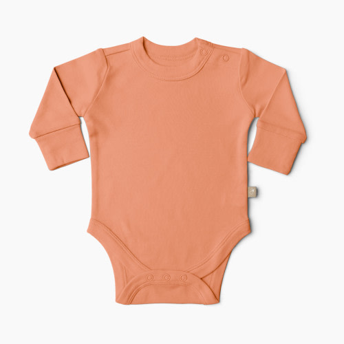 Goumi Kids x Babylist Bamboo & Organic Cotton Long Sleeve Bodysuit - Nectar, 0-3 M