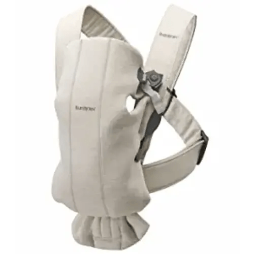 BabyBjörn Baby Carrier Mini, 3D Jersey, Light Beige - Off White - 3D jersey